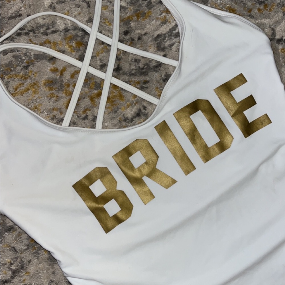 Womens white bride one piece bathing suit
